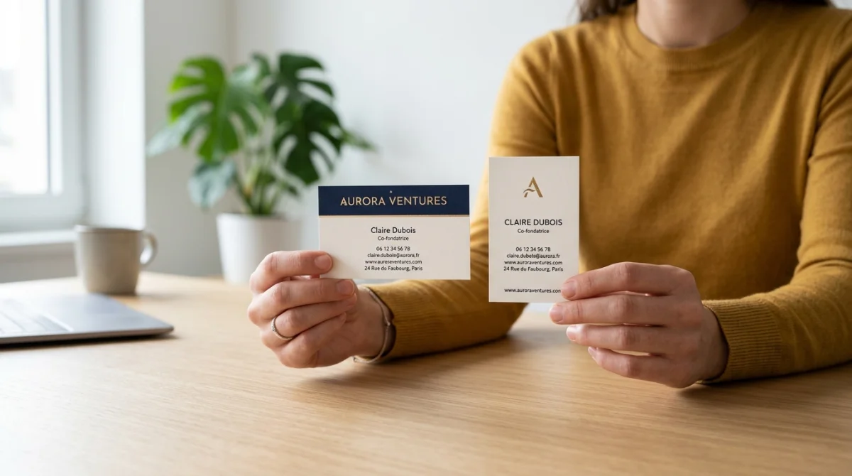 taille de carte visite