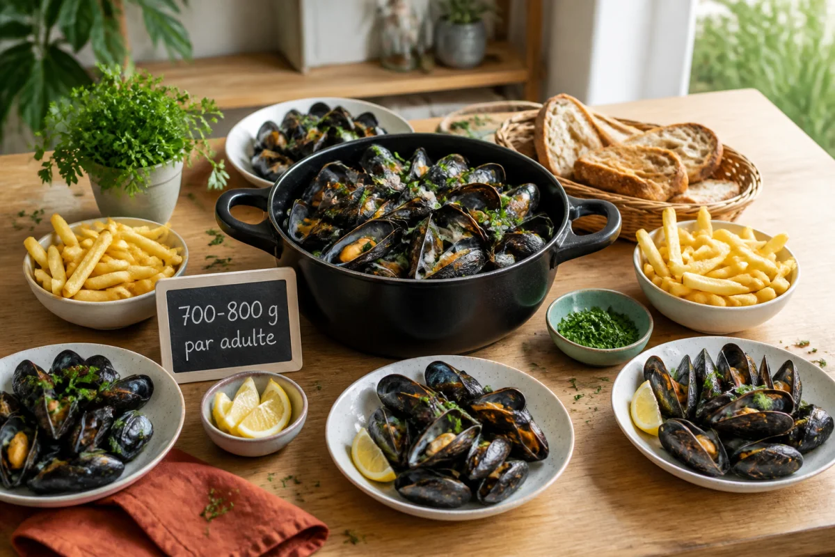 Poids moule par personne, les bonnes quantités à prévoir