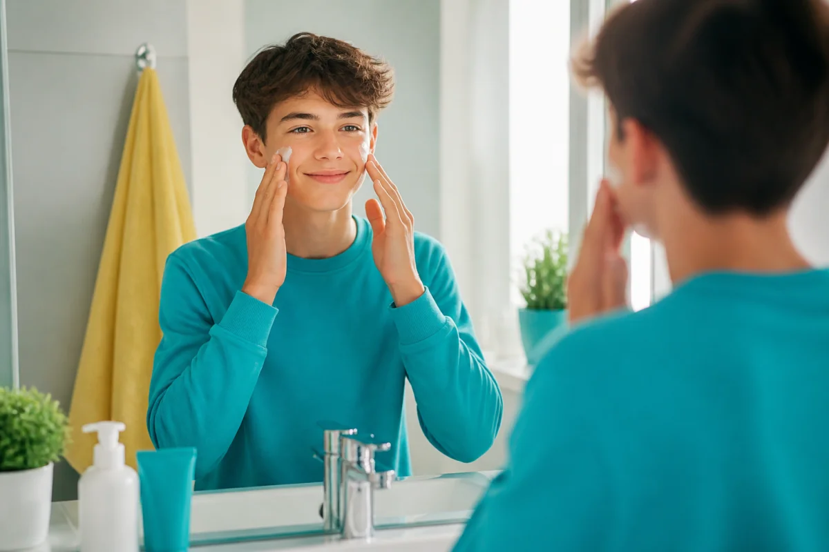 Routine soin visage ado garçon, les bons gestes au quotidien
