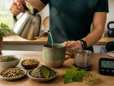 Tisane récupération musculaire, les plantes qui aident après le sport